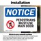Signmission Pedestrians Must Use Main Door Sign, Vinyl Decal, 14in W x 10in L, 2PK OS-2PACK-NS-D-1014-L-17163 - alternate 5